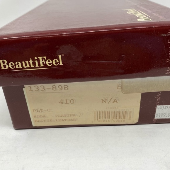 BEAUTIFEEL leather metallic bronze womens sandals venzeula heels tulip comfy - Picture 4 of 8